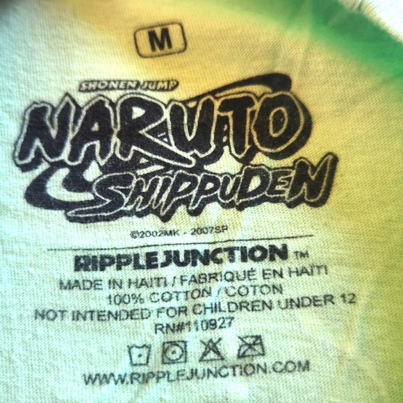 NARUTO Usumaki Shippuden Hero of the Hidden Leaf Lime Green T-shirt Medium - Picture 4 of 5